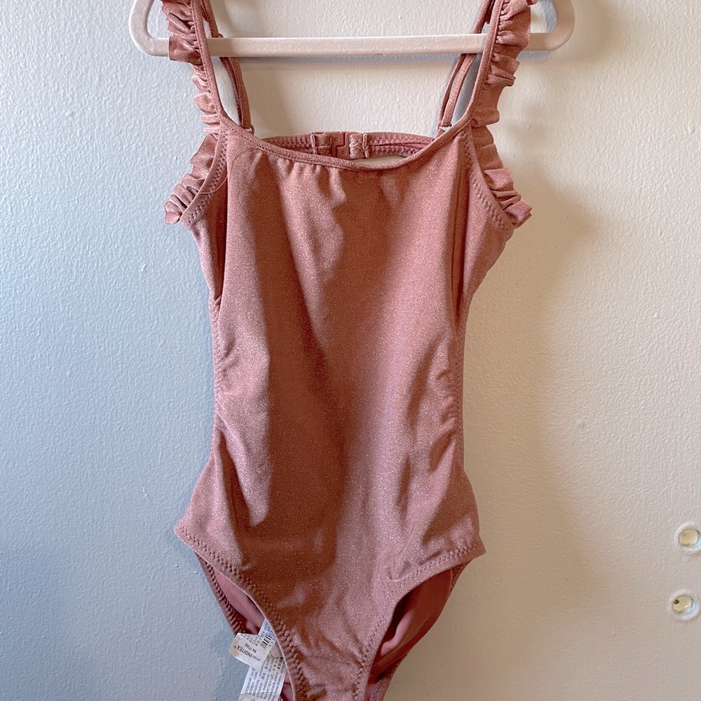 NWOT Zara Girls Open-back swimsuit size 8/9